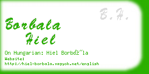 borbala hiel business card